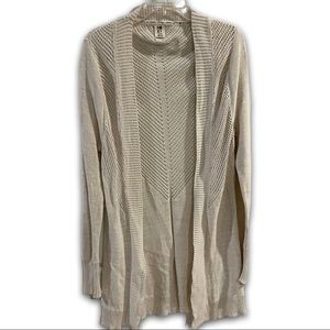 Roxy | crochet knit open front long cardigan